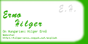 erno hilger business card