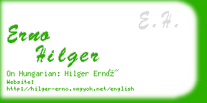 erno hilger business card